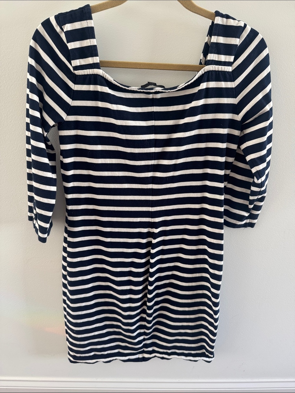 J. Crew Navy and White Striped Scoop Neck Dress - Picture 3 of 3